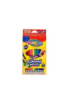 Patio Kredki owkowe heksagonalne wymazywalne Colorino Kids z gumk 12 kolorw