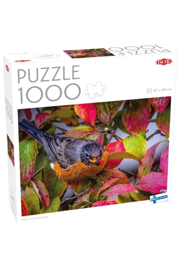 Puzzle 1000 el. Robin w jesiennych li�ciach Tactic