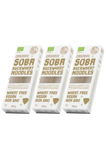 Diet-Food Makaron gryczany soba 100% Zestaw 3 x 250 g Bio