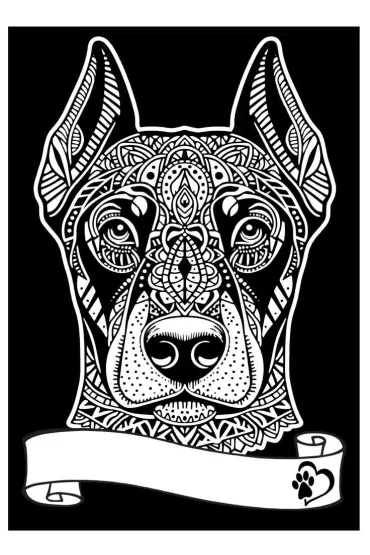 Kolorowanka welwetowa A4 Doberman