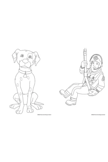 Stra�ak Sam. Kolorowanka. Malbuch. Colouring book. Fireman Sam