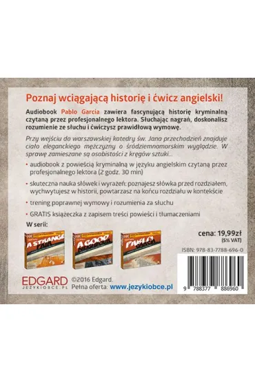 Audiobook EDGARD. Angielski w samochodzie. Pablo Garc�a. Krymina� CD - Andy Edwins, Kevin Hadley