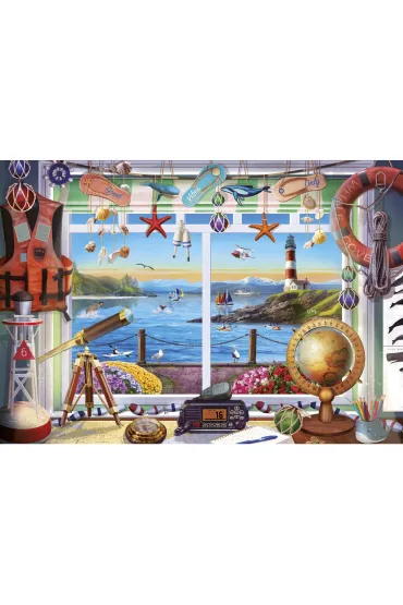 Puzzle 1000 el. Pok�j z widokiem na morze Educa