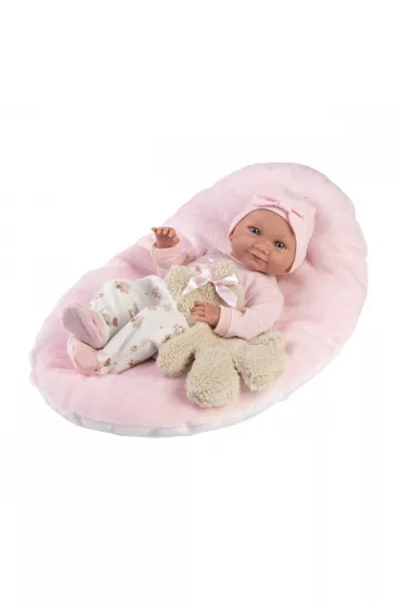 Lalka winylowa bobas Nico z r�ow� podusi� 40cm Llorens