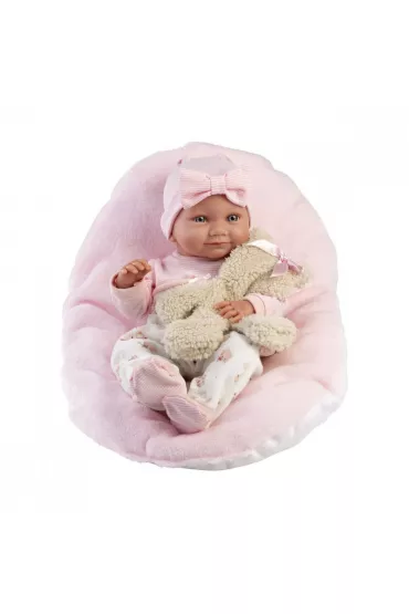 Lalka winylowa bobas Nico z r�ow� podusi� 40cm Llorens