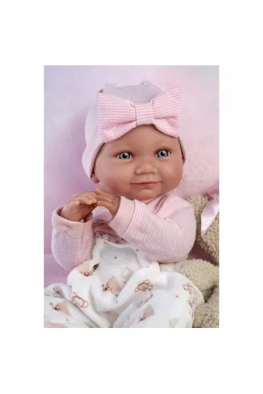 Lalka winylowa bobas Nico z r�ow� podusi� 40cm Llorens