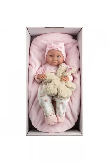 Lalka winylowa bobas Nico z r�ow� podusi� 40cm Llorens