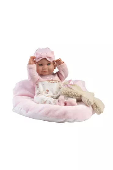 Lalka winylowa bobas Nico z r�ow� podusi� 40cm Llorens