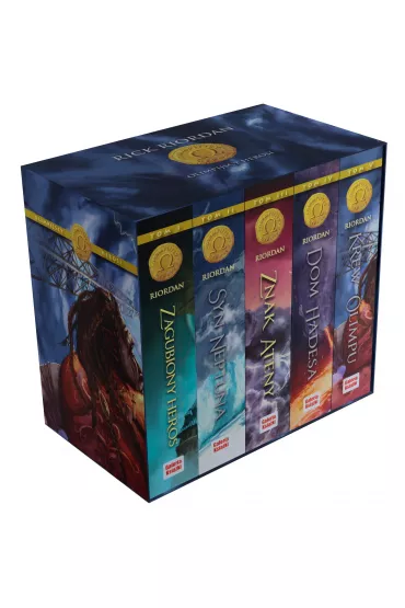 Pakiet Olimpijscy Herosi. Tomy 1-5: Zagubiony heros, Syn Neptuna, Znak Ateny, Dom Hadesa, Krew Olimpu - Rick Riordan