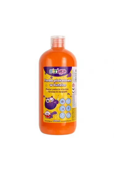 Strigo Farba plakatowa w butelce pomara�czowa 500 ml