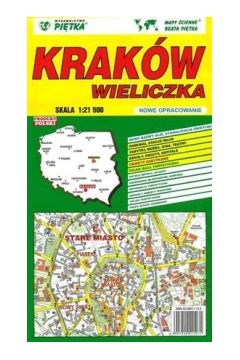 Krakw,Wieliczka 1:21 500 plan miasta PITKA