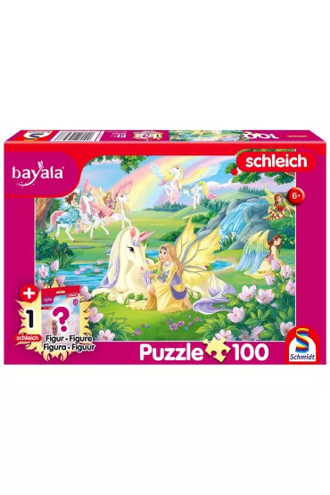 Puzzle 100 el. Magiczne jednoro�ce + figurka Schmidt