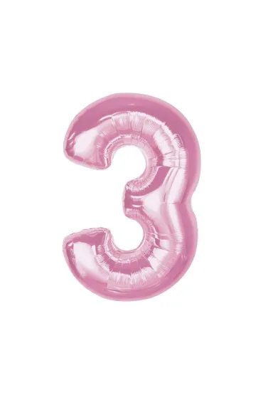 Godan Balon foliowy cyfra 3 jasnor�owa Smart 92cm