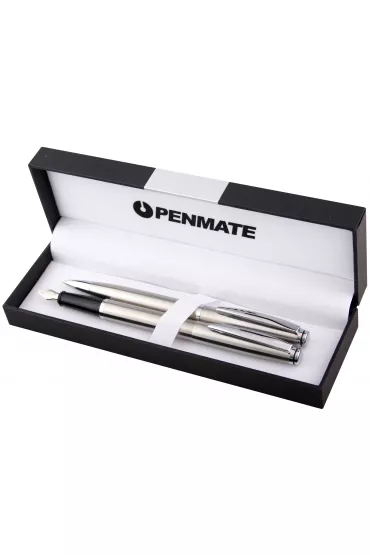 Penmate Komplet D�ugopis + pi�ro wieczne Virtuo srebrny