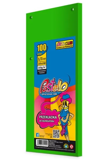Pastello Przek�adka do segregatora 1/3 A4 100K IT230 ziel
