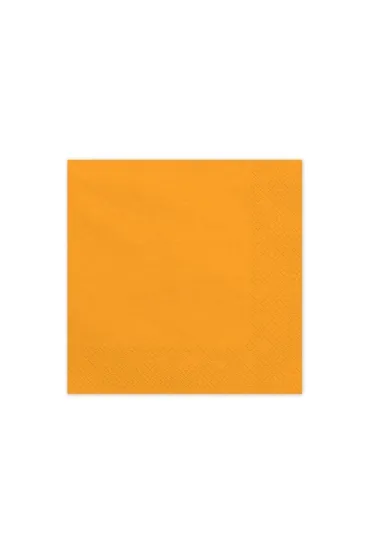 PartyDeco Serwetki papierowe pomara�czowy 33x33cm 20 szt