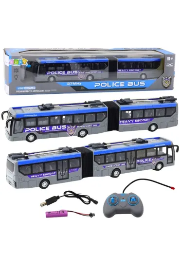 Autobus policyjny przegubowy RC 1:32 LeanToys