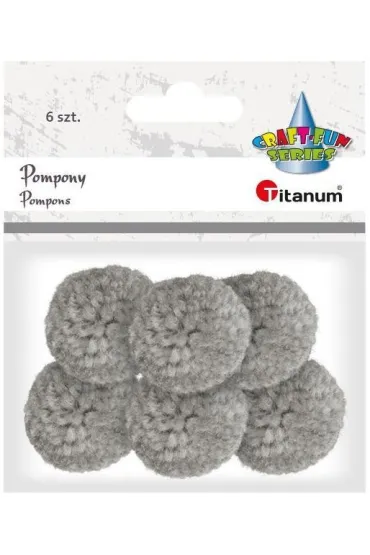 Titanum Pompony w��czkowe jasnoszary 3cm
