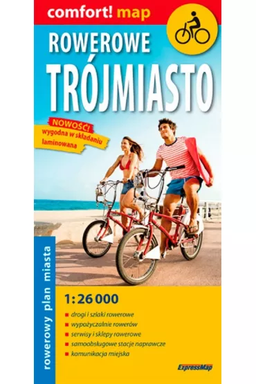 Rowerowe Tr�jmiasto laminowany rowerowy plan miasta