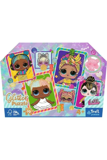 Puzzle 70 el. glitter Kolorowe laleczki L.O.L Trefl