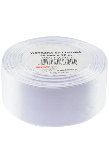 Brewis Wst��ka satynowa bia�a 38mm x 32m