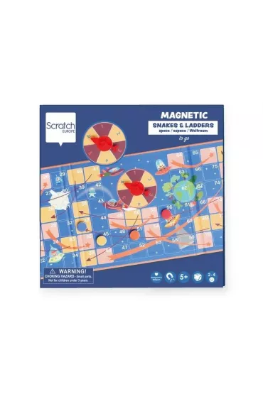 Gra magnetyczna Drabina ze spinnerem Kosmos Scratch