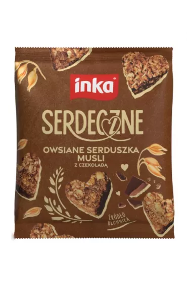 Inka Serdeczne Owsiane serduszka musli z czekolad 50 g