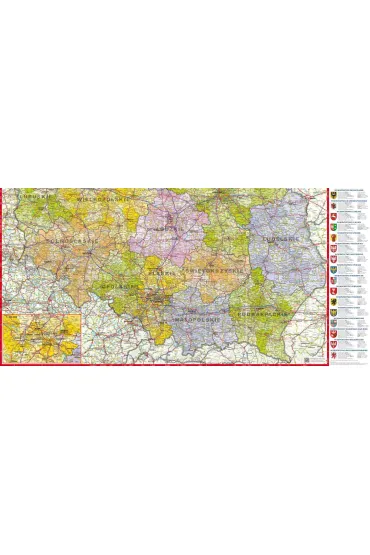 Polska mapa samochodowo administracyjna 1:800 000