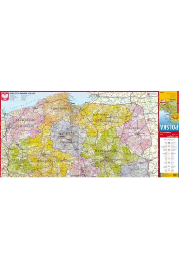 Polska mapa samochodowo administracyjna 1:800 000