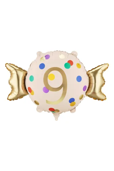 PartyDeco Balon foliowy Cukierek   9  , 61x37 cm, mix  1 op. / 1 szt.