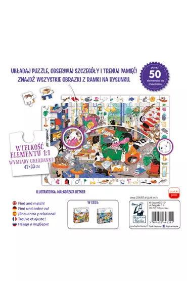 Kapitan Nauka. Puzzle obserwacyjne. Koty Edgard