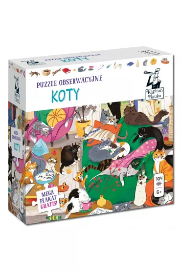 Kapitan Nauka. Puzzle obserwacyjne. Koty Edgard