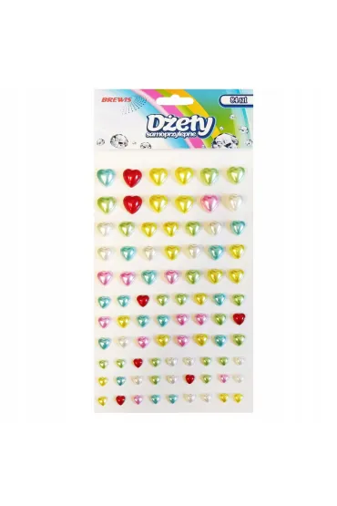 Brewis D�ety samoprzylepne serca per�owe 84 szt.