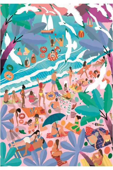 Puzzle 1000 el. Sunday At The Beach Clementoni