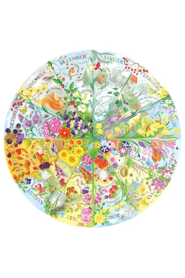 Puzzle 500 Rok w ogrodzie okr�g�e Gibsons