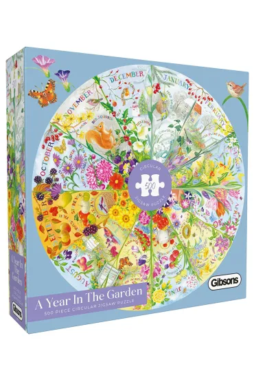 Puzzle 500 Rok w ogrodzie okr�g�e Gibsons