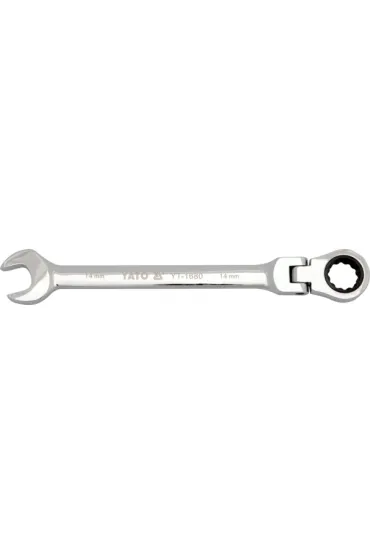 Klucz p�asko oczkowy z grzechotk� i przegubem YATO 12 mm