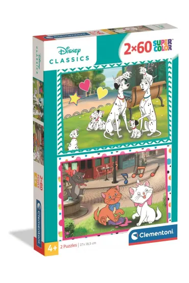 Puzzle 2x60 element�w Disney Classic CLEMENTONI 24836