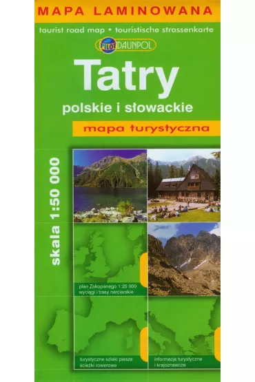 Mapa tur. - Tatry polskie i s�owackie laminat