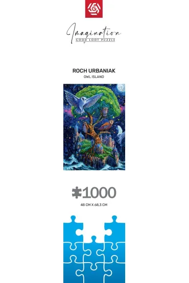 Puzzle 1000 el. Imagination: Roch Urbaniak Owl Island / Wyspa S�w Good Loot