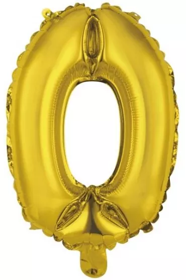 Amscan Balon foliowy mini cyfra 0 z�ota 30,5x40cm