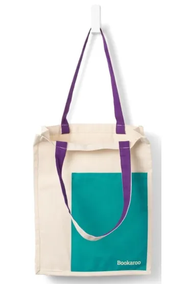 If Bookaroo Torba bawe�niana Turquoise&Purple