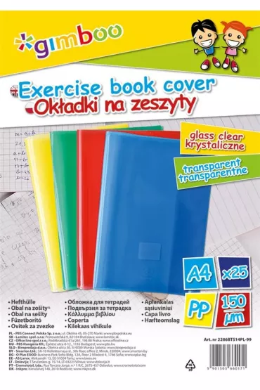 Gimboo Ok�adki zeszytowe A4 krystalczne 25 szt.