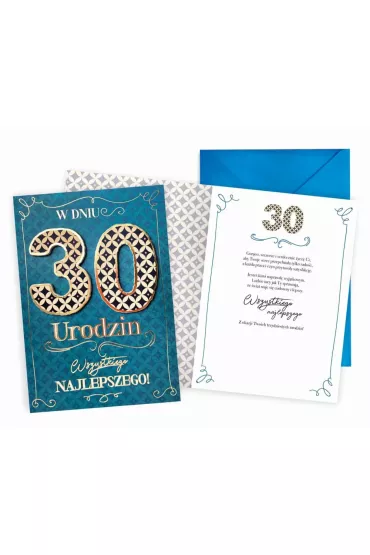 Kukartka Karnet Urodziny 30