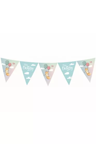 Godan Baner ozdobny Happy Birthday Lisek 326 cm
