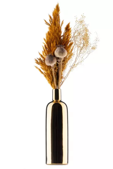 HowHomely Elegancki wazon Laura Gold 27 cm zoty