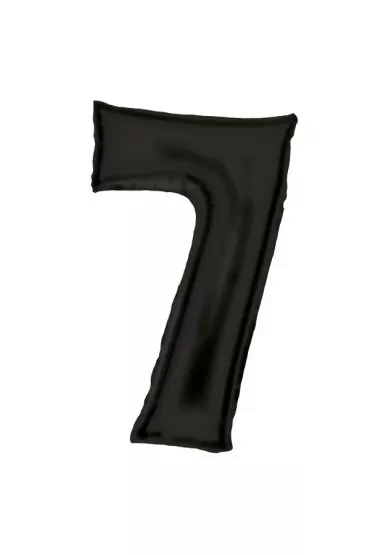 Amscan Balon foliowy cyfra 7 satynowa czarna 86cm
