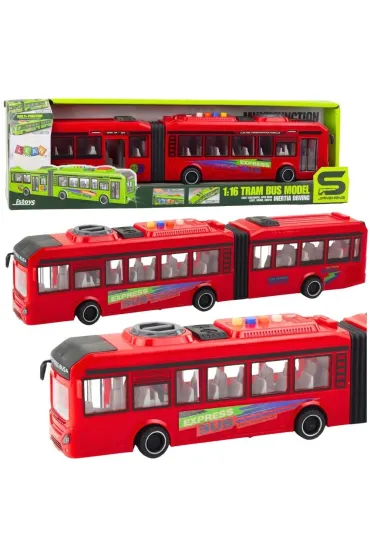 Autobus przegubowy otwierane drzwi �wiat�o d�wi�k LeanToys