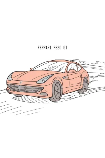 Ferrari. Wodne kolorowanie