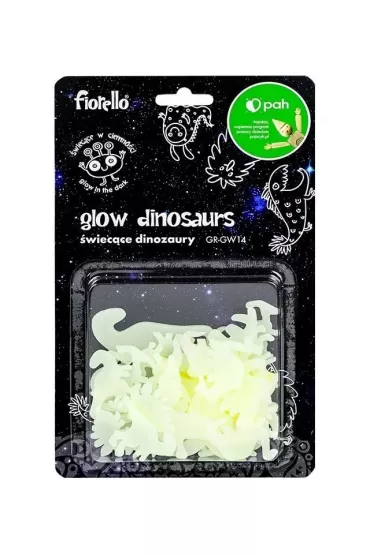 Ozdoby fluorescencyjne Dinozaury mix 24sztFIORELLO